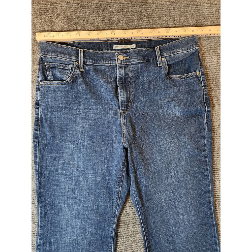 Levi Strauss Women's Size 18 725 High Rise BootCut Denim Stretch Blue Jeans - Picture 7 of 13